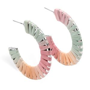 Colorful Wrapped Hoop Earrings